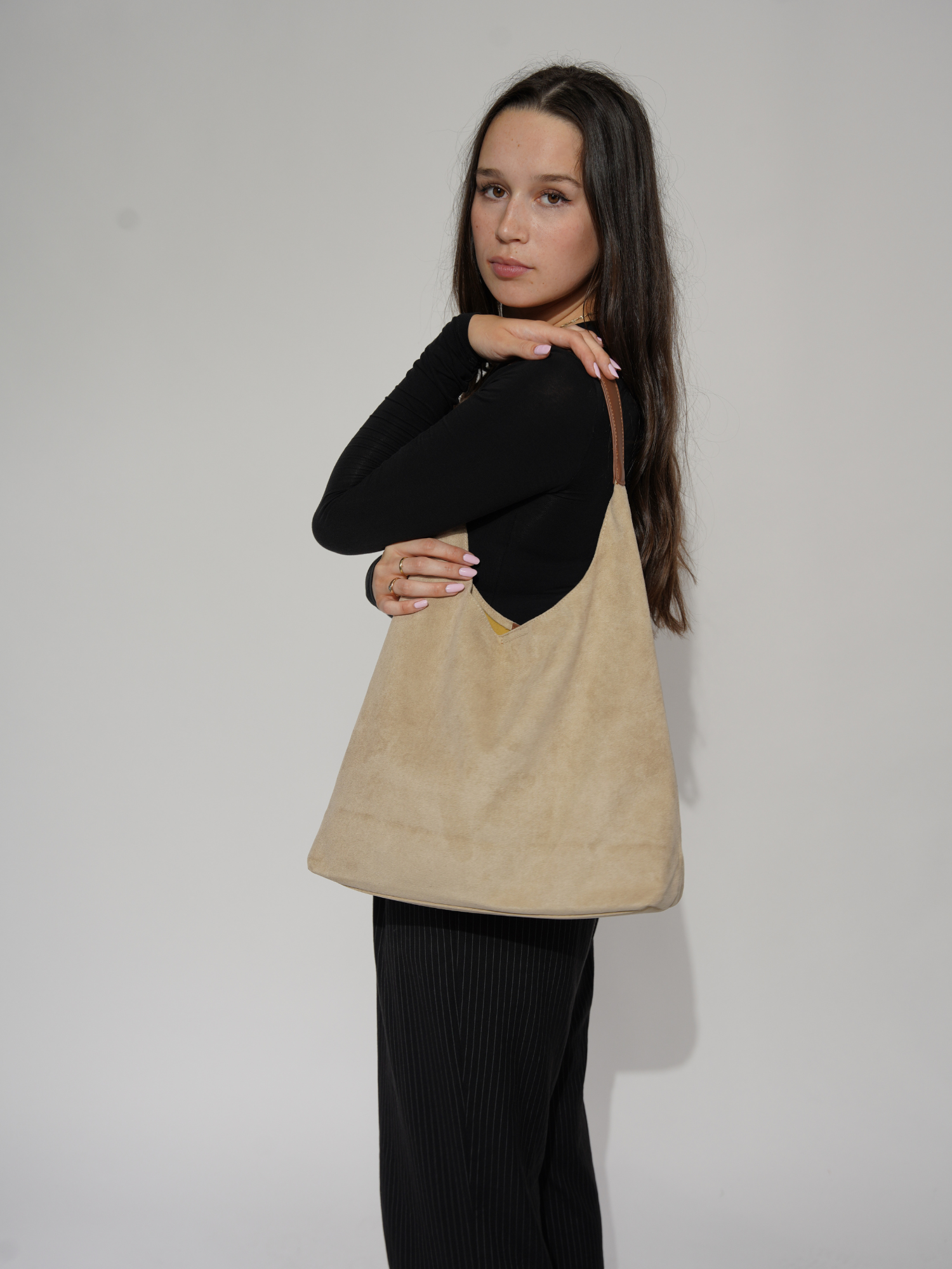 Suede Daily Leather Tote