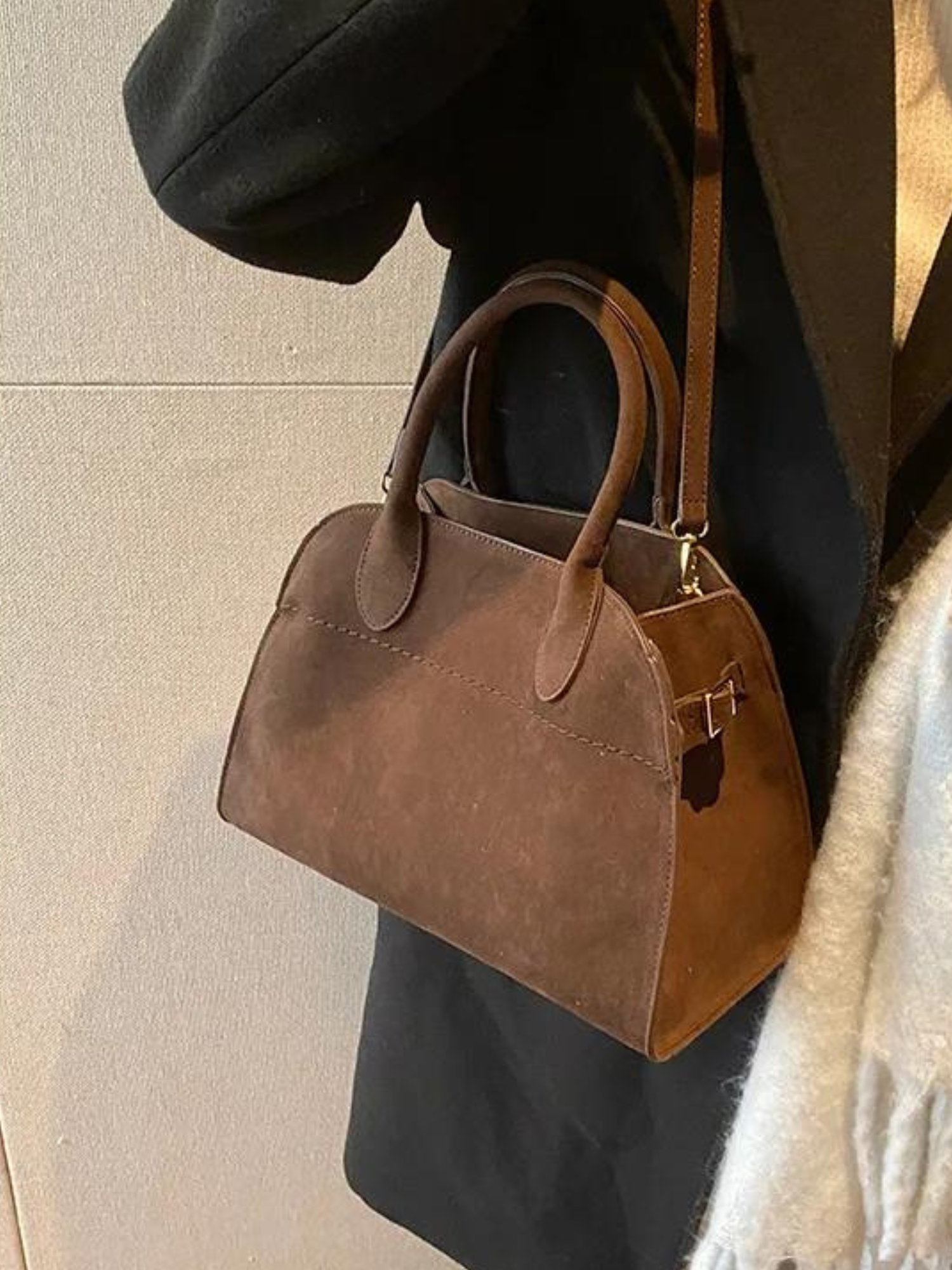 Lucie Suede Tote Bag