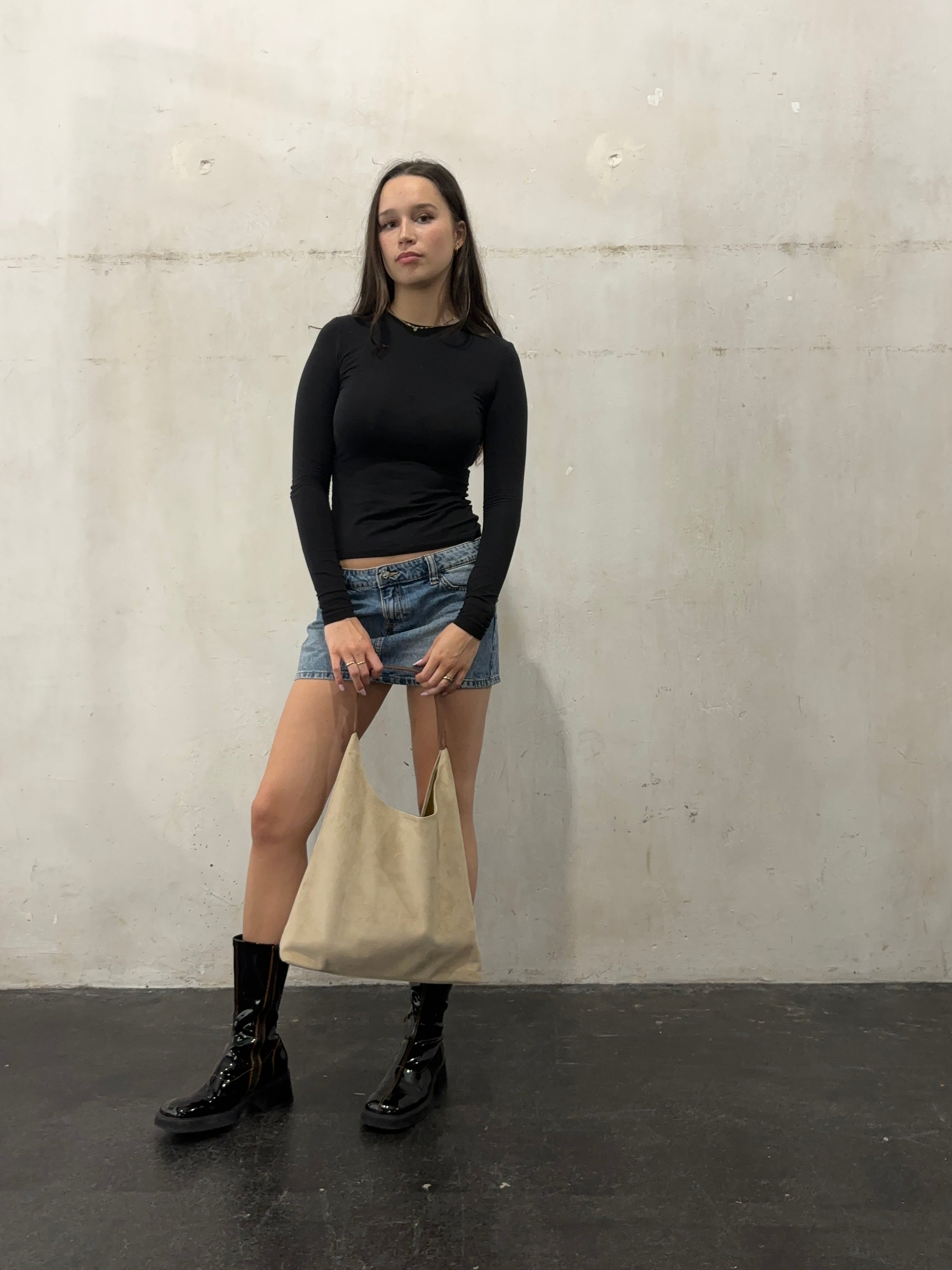 Suede Daily Leather Tote